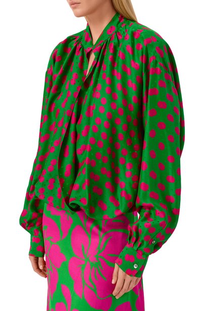 Блузка из вискозы и шелка DRIES VAN NOTEN, арт. 261-010744/3114, фото 3
