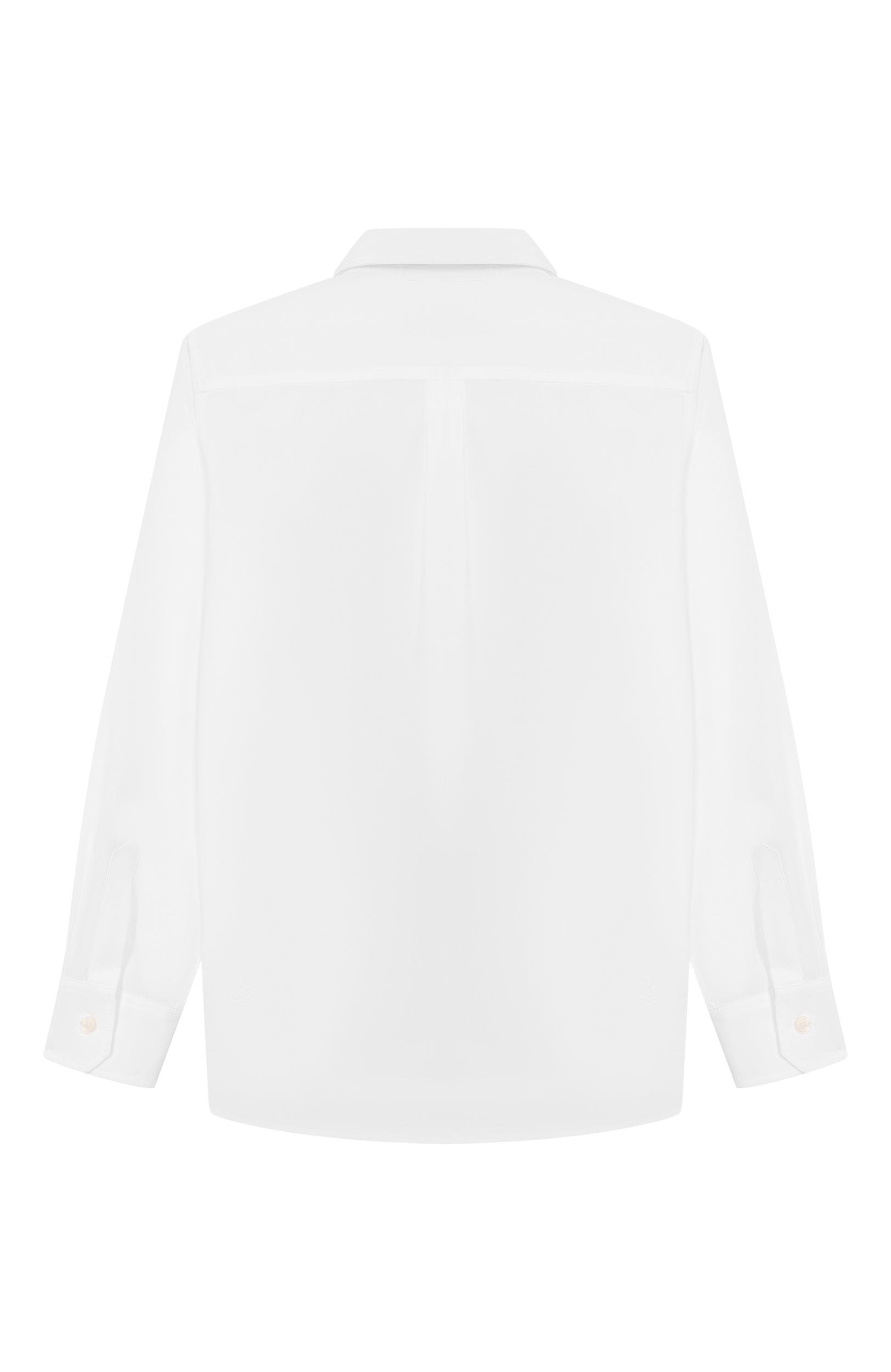 Хлопковая рубашка DOLCE & GABBANA белого цвета по цене 35700 руб., арт. L43S23/G7P6F, фото 2 Хлопковая рубашка DOLCE & GABBANA, арт. L43S23/G7P6F, фото 2