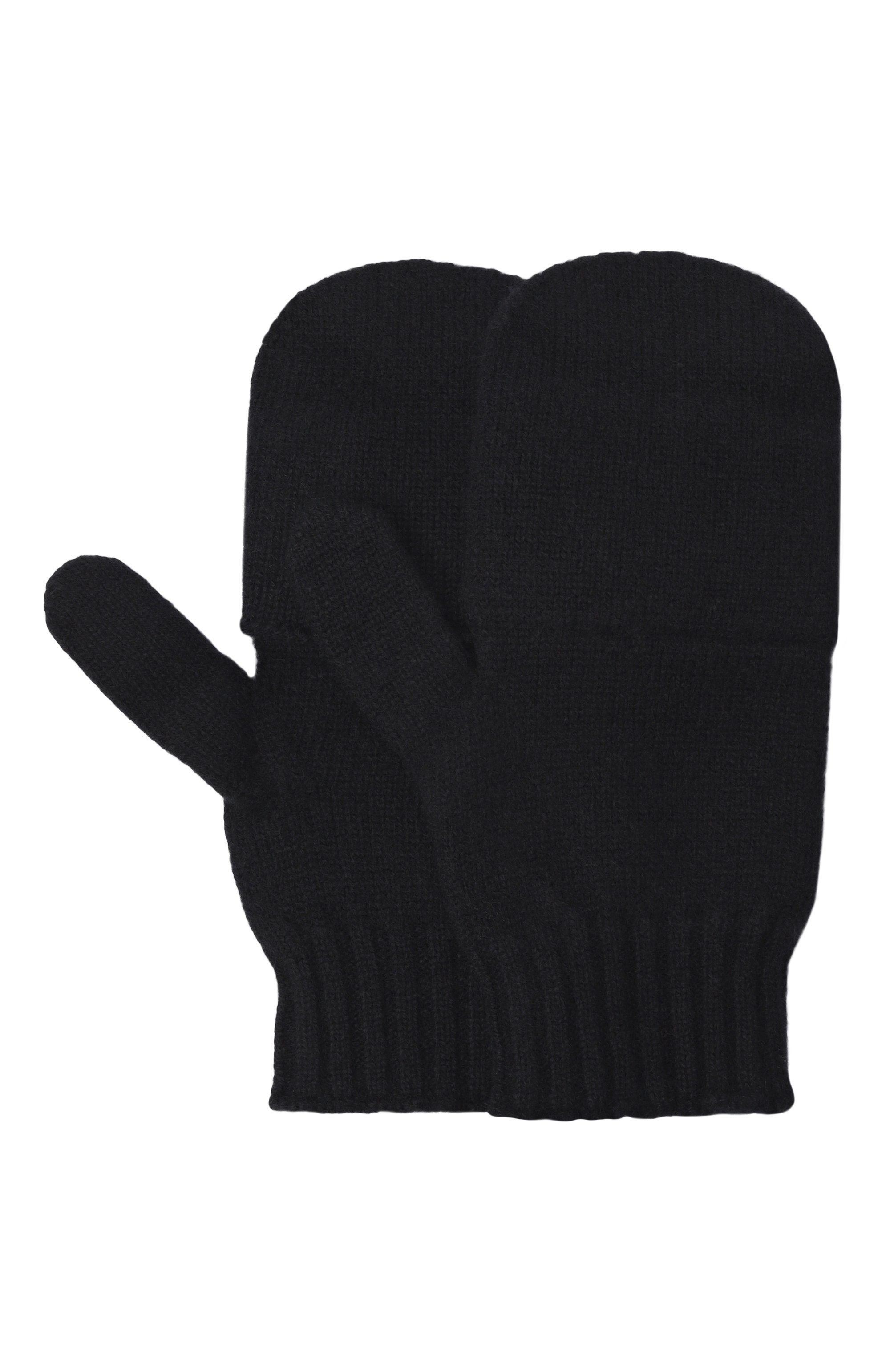 Кашемировые варежки-митенки TEGIN черного цвета по цене 15800 руб., арт. 1928-9907, фото 1 Кашемировые варежки-митенки TEGIN, арт. 1928-9907, фото 1