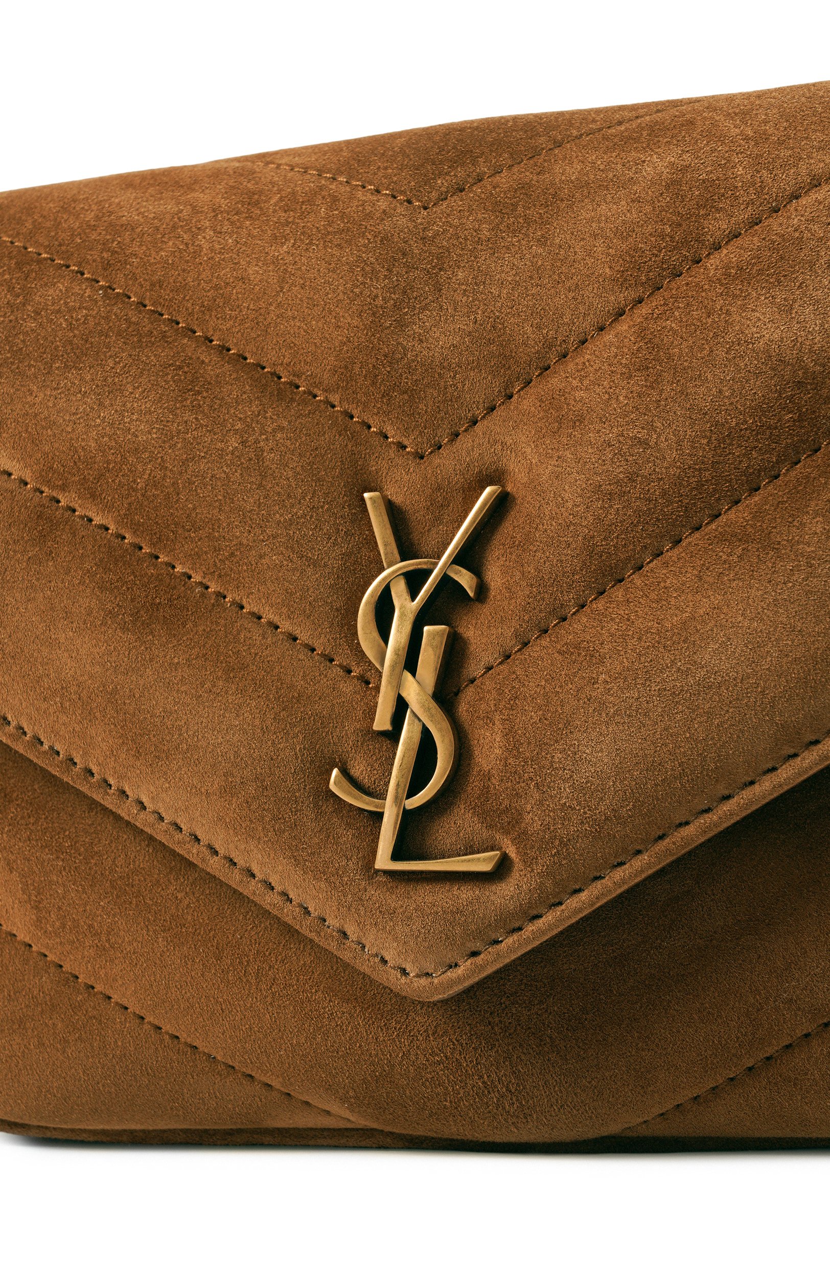 Сумка loulou toy SAINT LAURENT коричневого цвета по цене 308000 руб., арт. 873156/AAEY6, фото 6 Сумка loulou toy SAINT LAURENT, арт. 873156/AAEY6, фото 6
