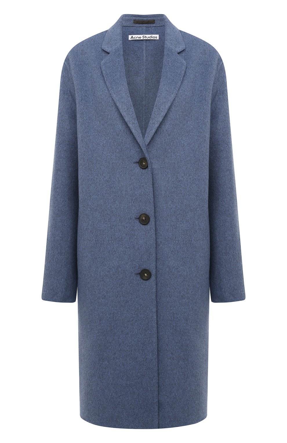 Шерстяное пальто ACNE STUDIOS голубого цвета по цене 99850 руб., арт. A90281, фото 1 Шерстяное пальто ACNE STUDIOS, арт. A90281, фото 1