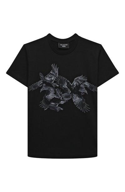 Хлопковая футболка NEIL BARRETT KIDS, арт. 032281, фото 1