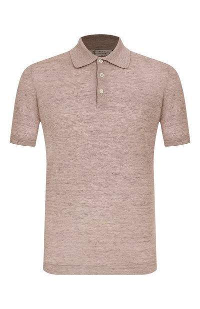 Мужская поло изо льна и хлопка BRUNELLO CUCINELLI, арт. M2L00315