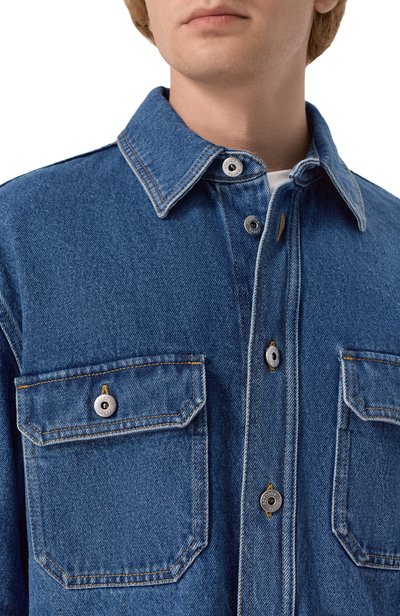 Джинсовая рубашка BOTTEGA VENETA синего цвета по цене 169500 руб., арт. 862579/V69P0, фото 5 Джинсовая рубашка BOTTEGA VENETA, арт. 862579/V69P0, фото 5
