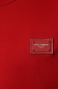 Мужская хлопковая футболка DOLCE & GABBANA красного цвета, арт. G8KJ9T/FU7EQ | Фото 5 (Принт: Без принта; Рукава: Короткие; Длина (для топов): Стандартные; Материал сплава: Проставлено; Материал внешний: Хлопок; Драгоценные камни: Проставлено; Стили: Кэжуэл; Статус проверки: Проверена категория)