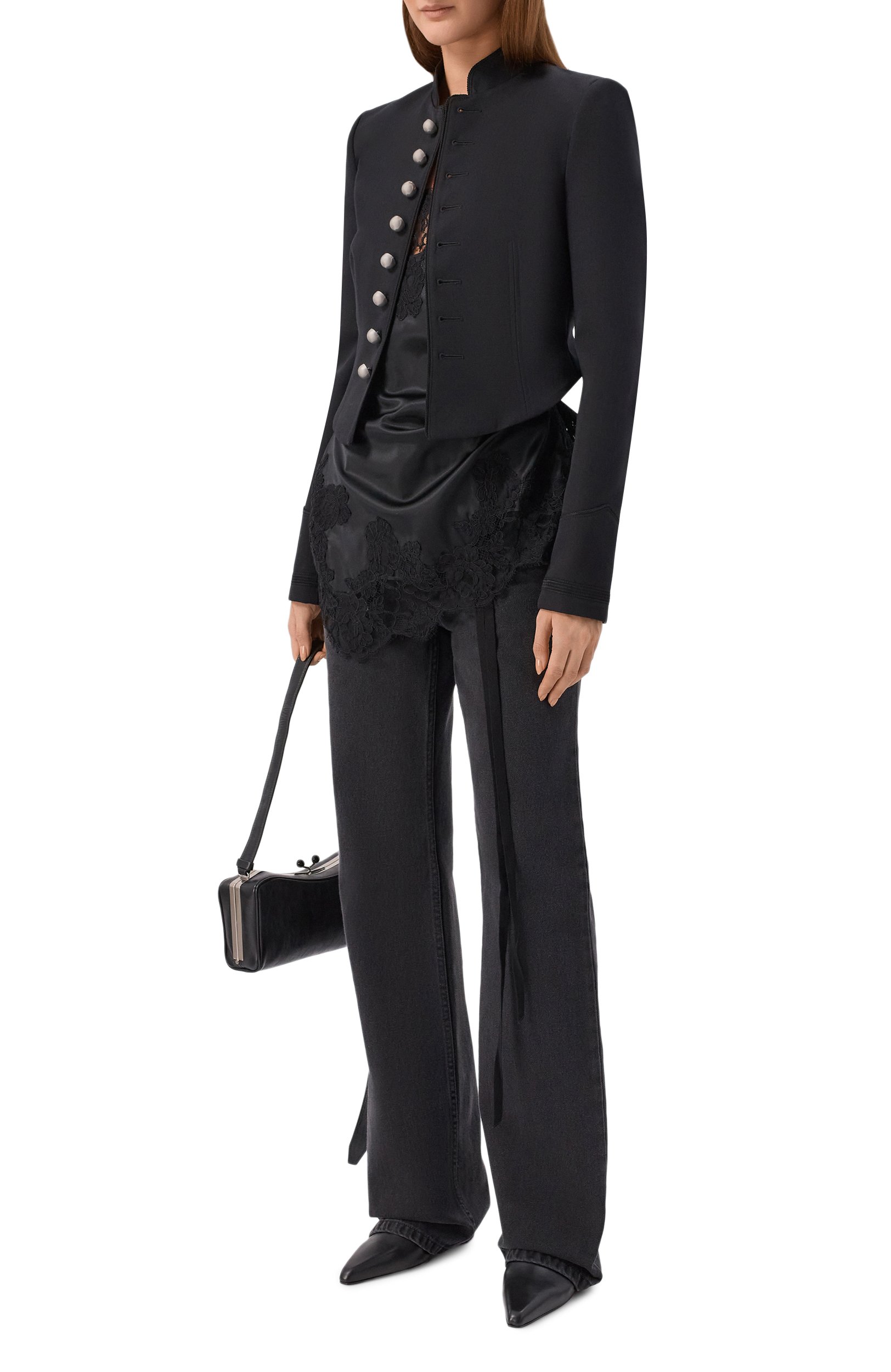 Шерстяной жакет ANN DEMEULEMEESTER черного цвета по цене 199000 руб., арт. B0014513/FA761, фото 2 Шерстяной жакет ANN DEMEULEMEESTER, арт. B0014513/FA761, фото 2