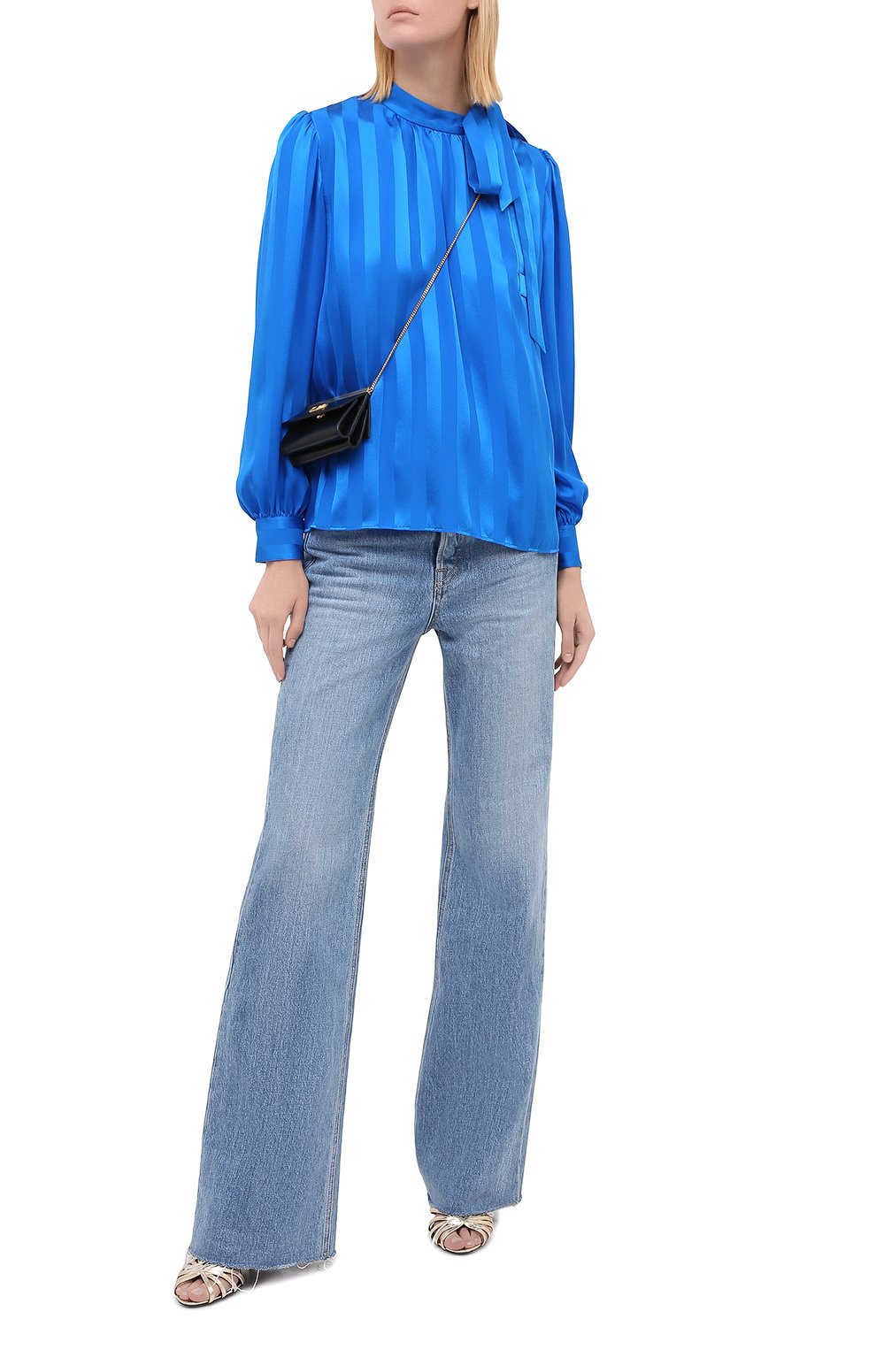 Шелковая блузка SAINT LAURENT, арт. 635870/Y5B72, фото 2