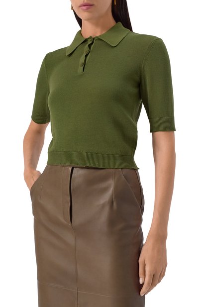 Хлопковое поло SAINT LAURENT, арт. 724136/Y75VG, фото 3