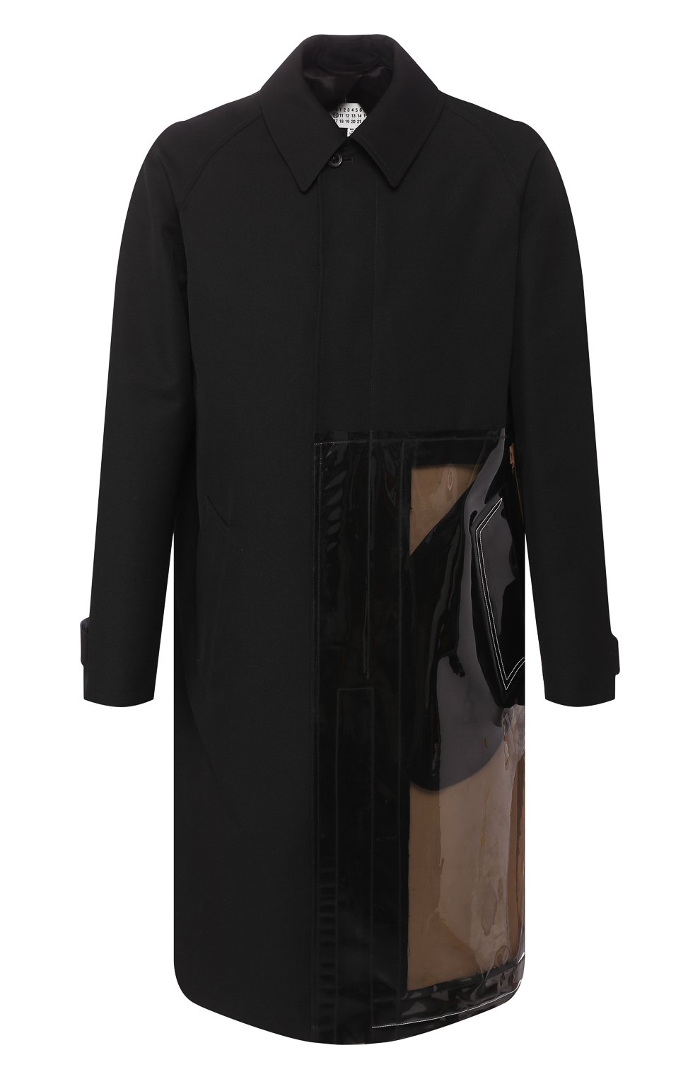 Шерстяное пальто MAISON MARGIELA черного цвета по цене 242500 руб., арт. S50AH0053/S49310, фото 1 Шерстяное пальто MAISON MARGIELA, арт. S50AH0053/S49310, фото 1