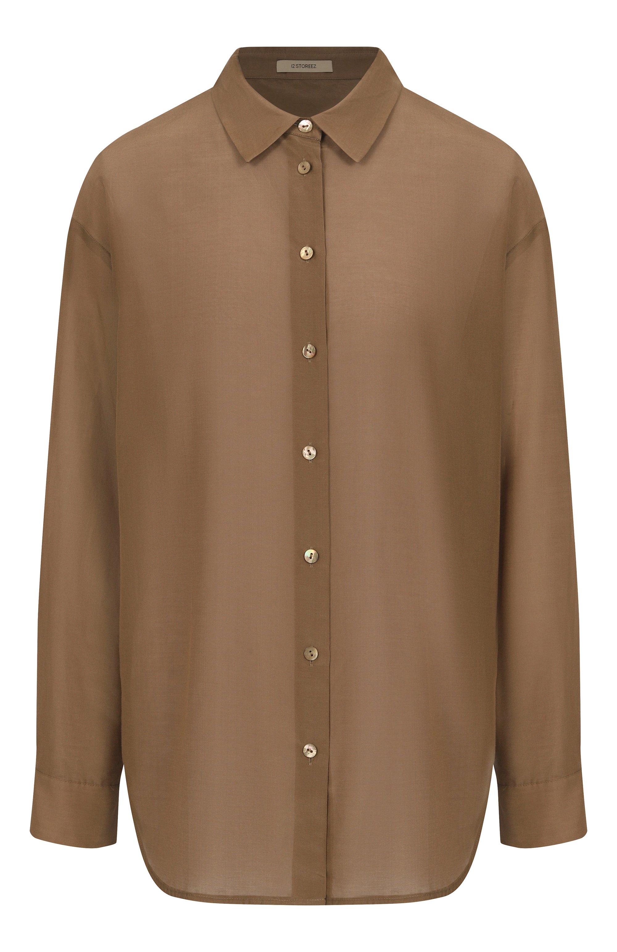 Рубашка из хлопка и шелка 12 STOREEZ, арт. 131507, фото 1