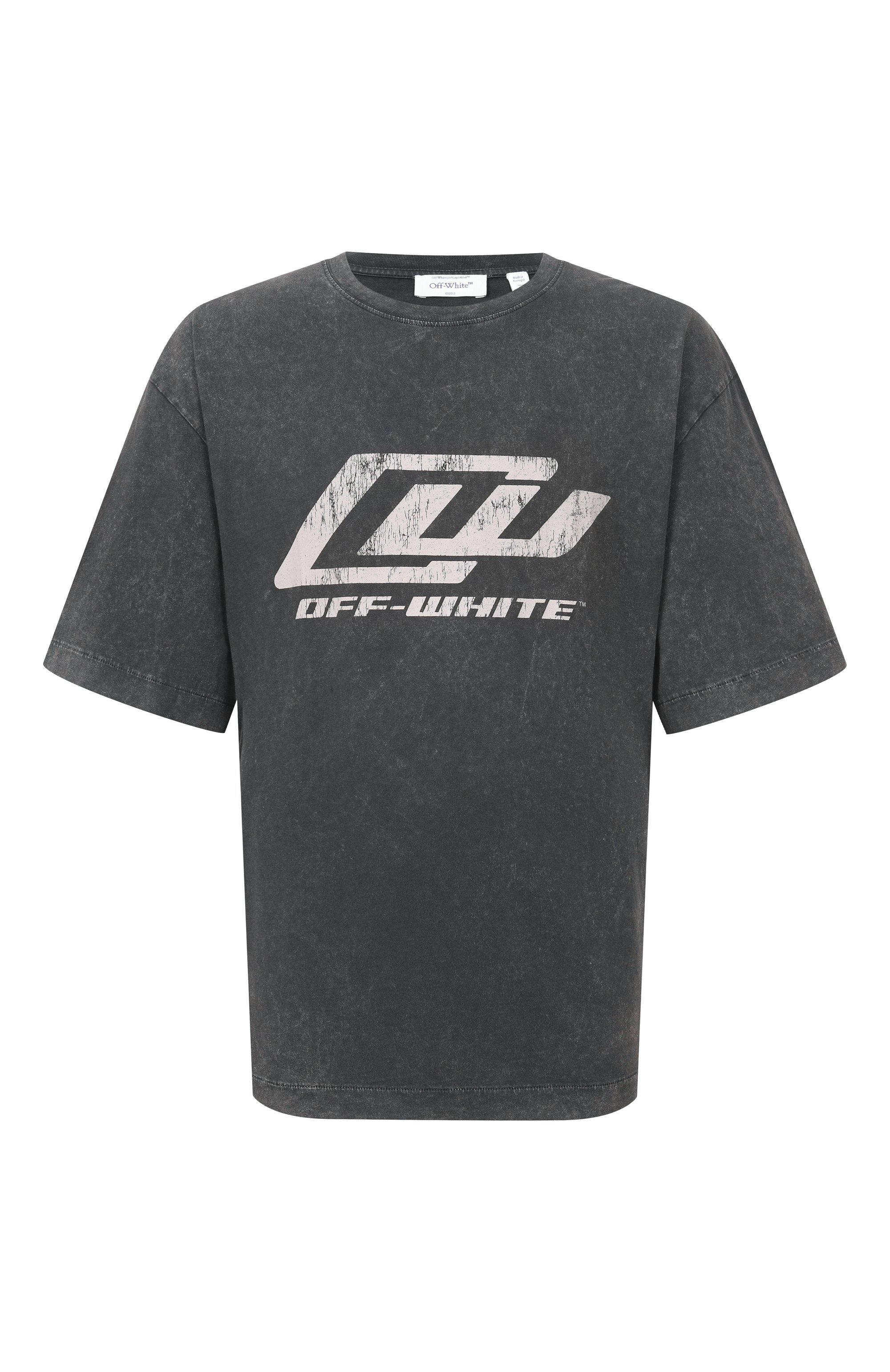Хлопковая футболка OFF-WHITE, арт. 0MAA120S26JER00A, фото 1