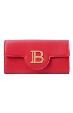 Женская сумка b-buzz BALMAIN красного цвета, арт. DN10N197/LAVE | Фото 1 (Материал сплава: Проставлено; Драгоценные камни: Проставлено; Материал: Натуральная кожа; Размер: mini)