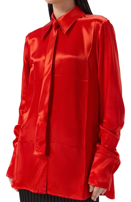 Атласная блузка Jil Sander J03DL0183-J66147 Красный  J03DL0183-J66147 Фото 5
