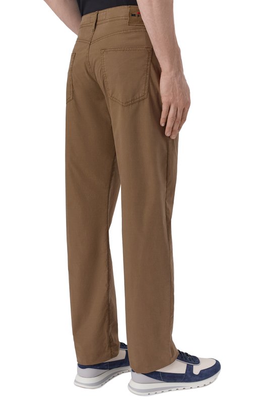 Брюки из хлопка и лиоцелла Kiton UPNJS1K0610H Бежевый  UPNJS1K0610H Фото 4