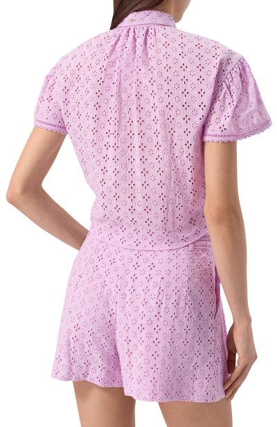 Хлопковая рубашка POUPETTE ST BARTH, арт. WYSR25B0LC5, фото 4