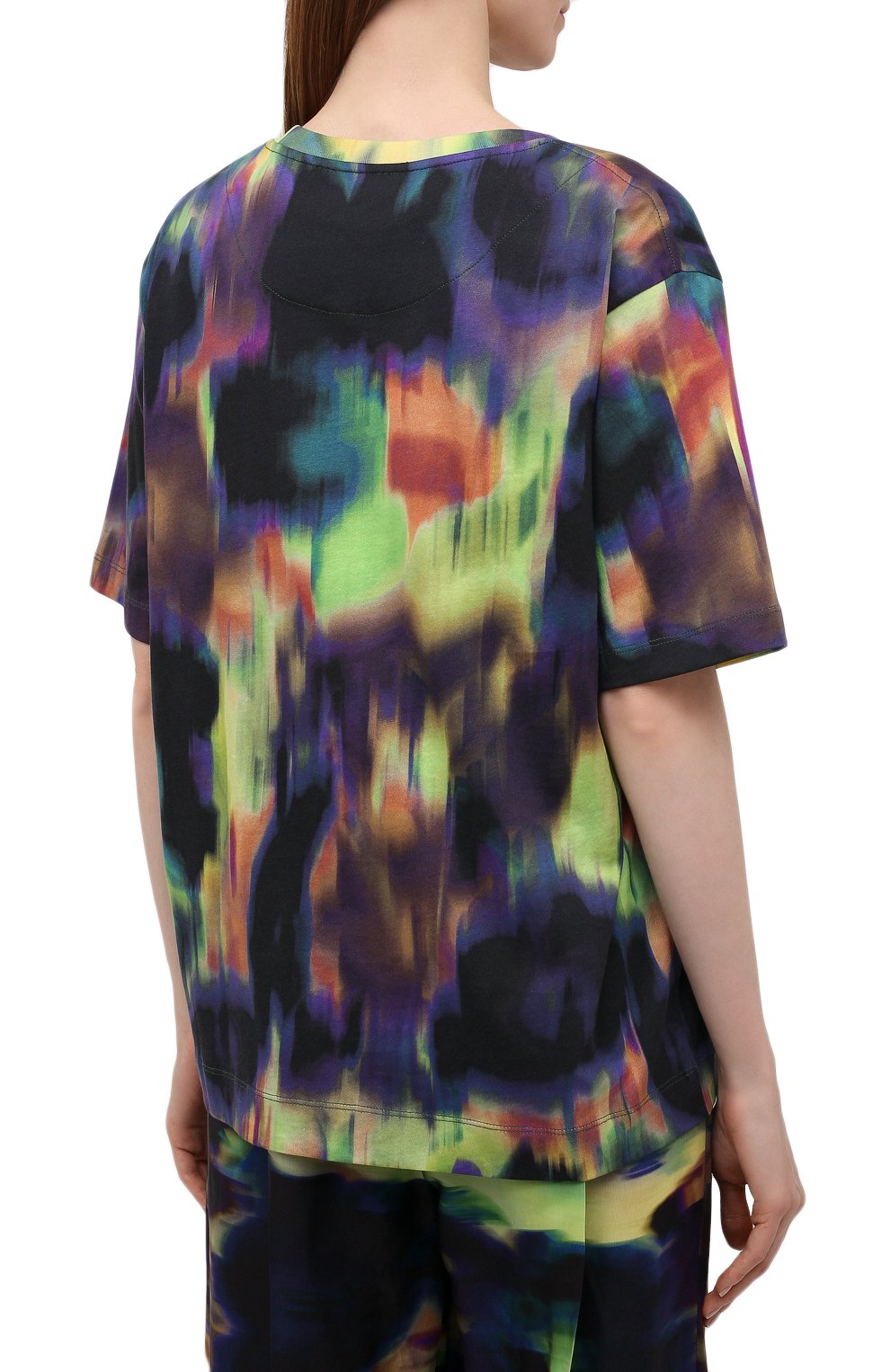 Хлопковая футболка DRIES VAN NOTEN разноцветного цвета по цене 28950 руб., арт. 221-031167-4619, фото 4 Хлопковая футболка DRIES VAN NOTEN, арт. 221-031167-4619, фото 4