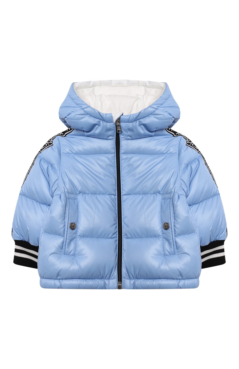 Комплект из комбинезона и куртки MONCLER голубого цвета по цене 69950 руб., арт. G2-951-1F515-20-68950/9-12M, фото 2 Комплект из комбинезона и куртки MONCLER, арт. G2-951-1F515-20-68950/9-12M, фото 2
