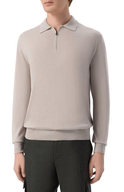 Шерстяное поло CORNELIANI светло-бежевого цвета по цене 57650 руб., арт. 28M50F/2A25100, фото 3 Шерстяное поло CORNELIANI, арт. 28M50F/2A25100, фото 3