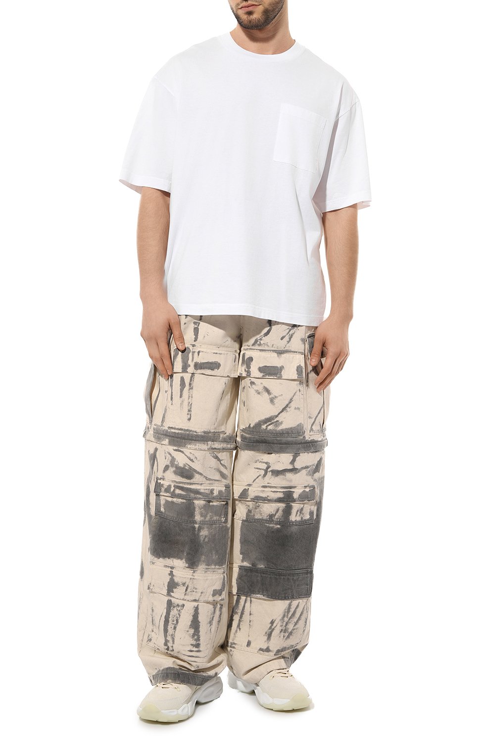 Хлопковая футболка ACNE STUDIOS белого цвета по цене 20600 руб., арт. FN-MN-TSHI000242183, фото 2 Хлопковая футболка ACNE STUDIOS, арт. FN-MN-TSHI000242183, фото 2