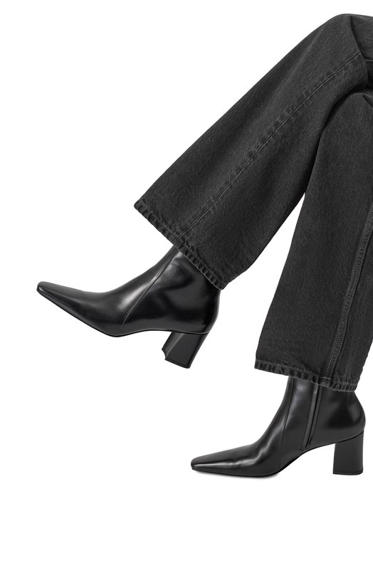 Кожаные ботильоны Rainer 75 Saint Laurent 827697/1YU00 Чёрный  827697/1YU00 Фото 2