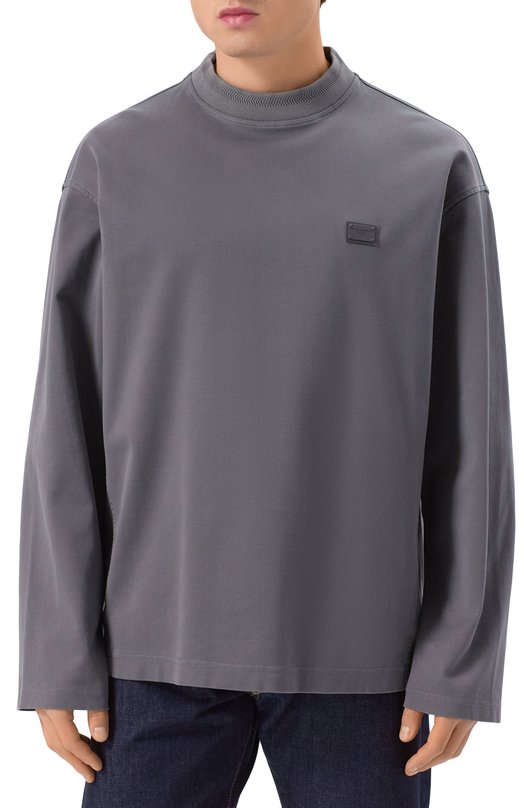 Хлопковый свитшот Dolce & Gabbana G9BLST/G7N7G Серый  G9BLST/G7N7G Фото 3