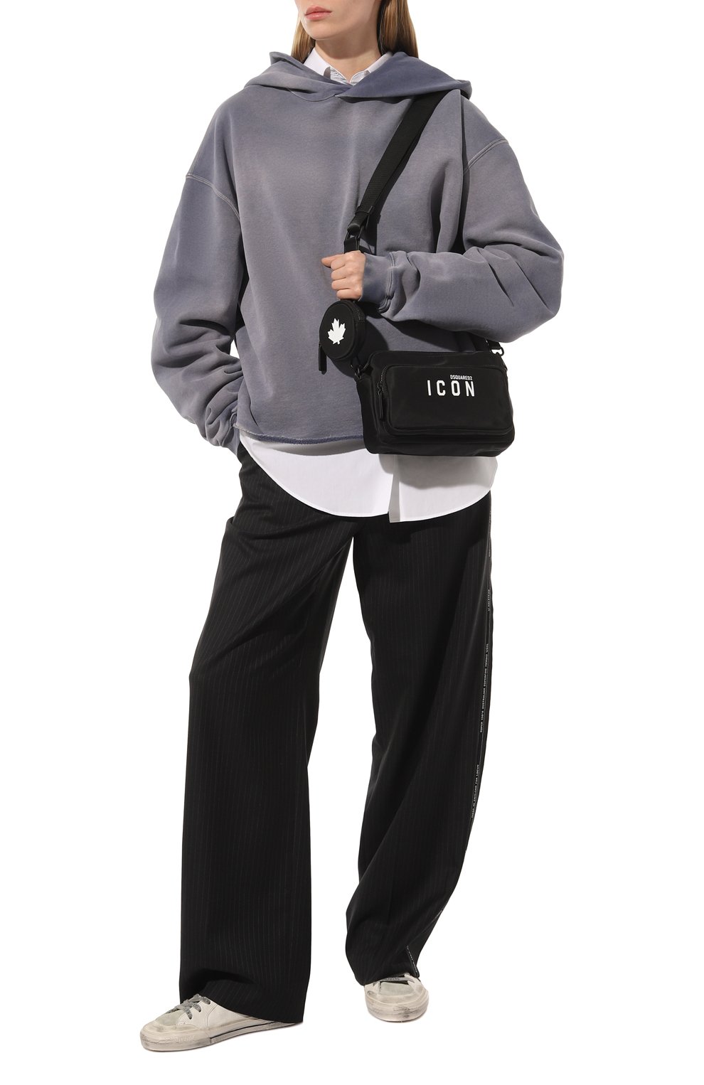 Сумка DSQUARED2 черного цвета по цене 52250 руб., арт. SDW0055 11703199, фото 7 Сумка DSQUARED2, арт. SDW0055 11703199, фото 7