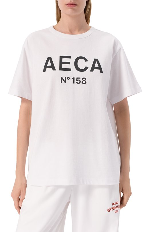 Хлопковая футболка AECA WHITE AWCMSSBBTTSST005A2.WHITE/BLACK (S) Белый  AWCMSSBBTTSST005A2.WHITE/BLACK (S) Фото 3