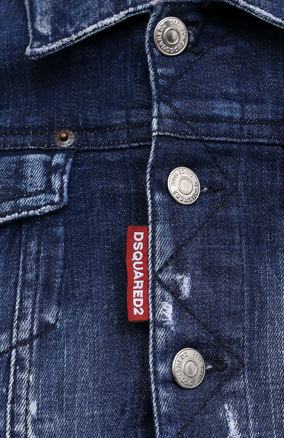 Джинсовая куртка DSQUARED2 синего цвета по цене 74850 руб., арт. S75AM0822/S30342, фото 5 Джинсовая куртка DSQUARED2, арт. S75AM0822/S30342, фото 5