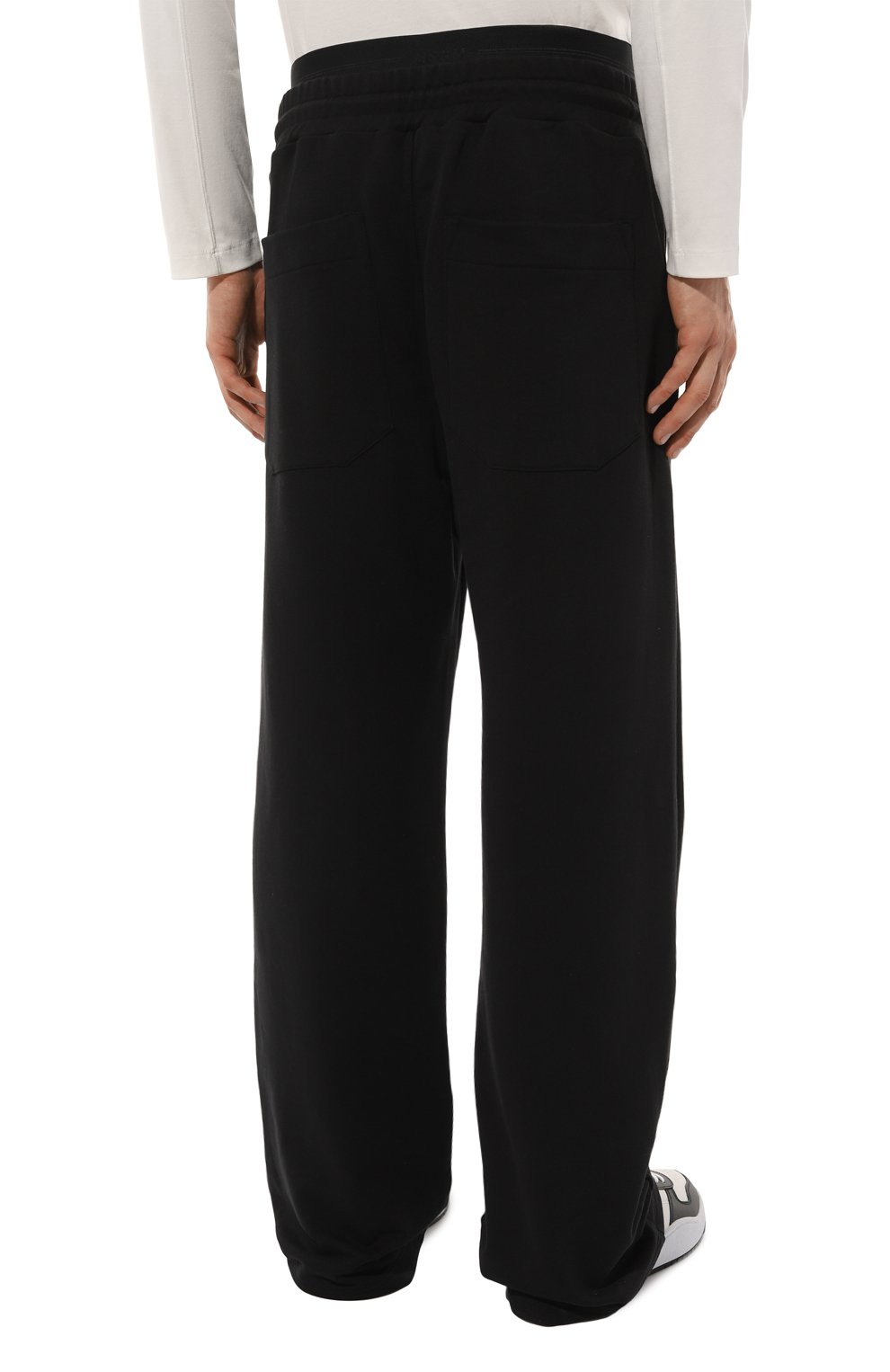 Хлопковые брюки MSGM черного цвета по цене 19200 руб., арт. 3640MP81/247000, фото 4 Хлопковые брюки MSGM, арт. 3640MP81/247000, фото 4