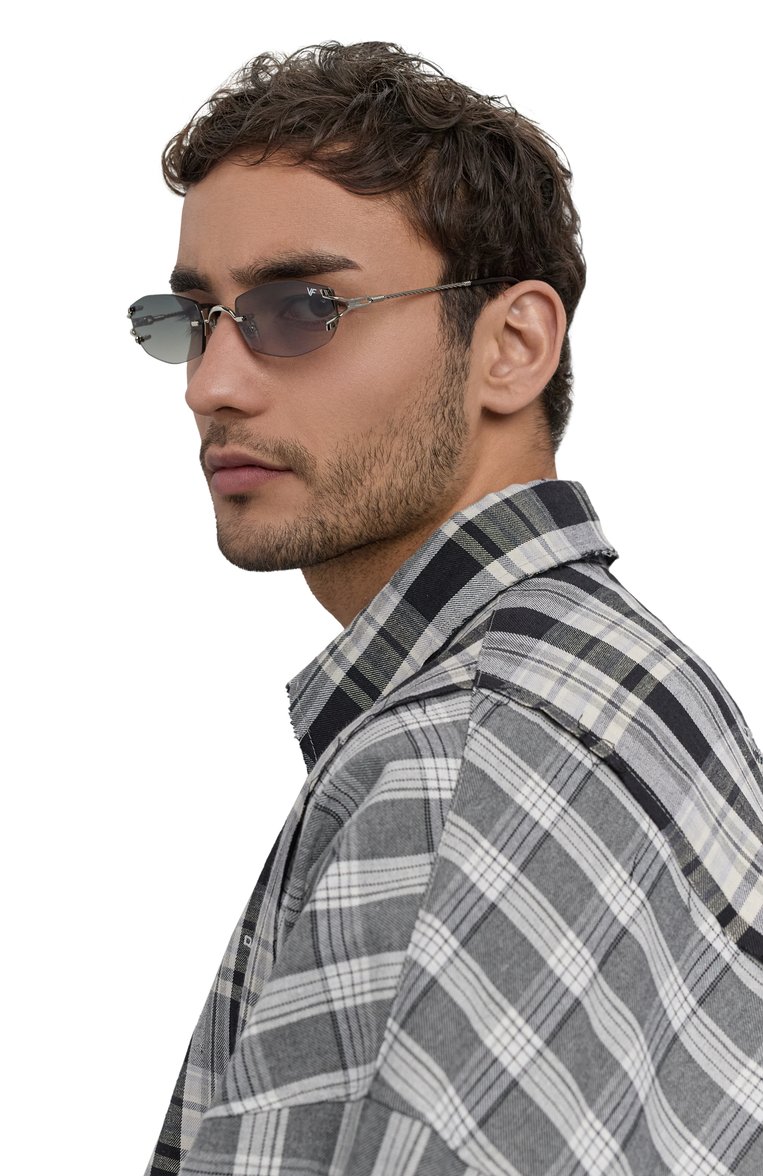 Женские солнцезащитные очки VINTAGE FRAMES зеленого цвета, арт. ASPEN 24KT WHITE G0LD/ARMY GREEN | Фото 2 (Нос: Не проставлено; Региональные ограничения белый список (Axapta Mercury): Не проставлено; Тип очков: С/з; Кросс-КТ: С/з-унисекс; Очки форма: Безоправные, Овальные; Оптика Гендер: оптика-унисекс)