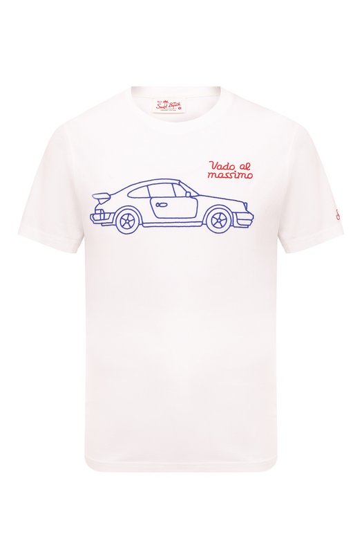 Хлопковая футболка MC2 Saint Barth STBM/TSHIRT MAN/00091D Белый STBM/TSHIRT MAN/00091D