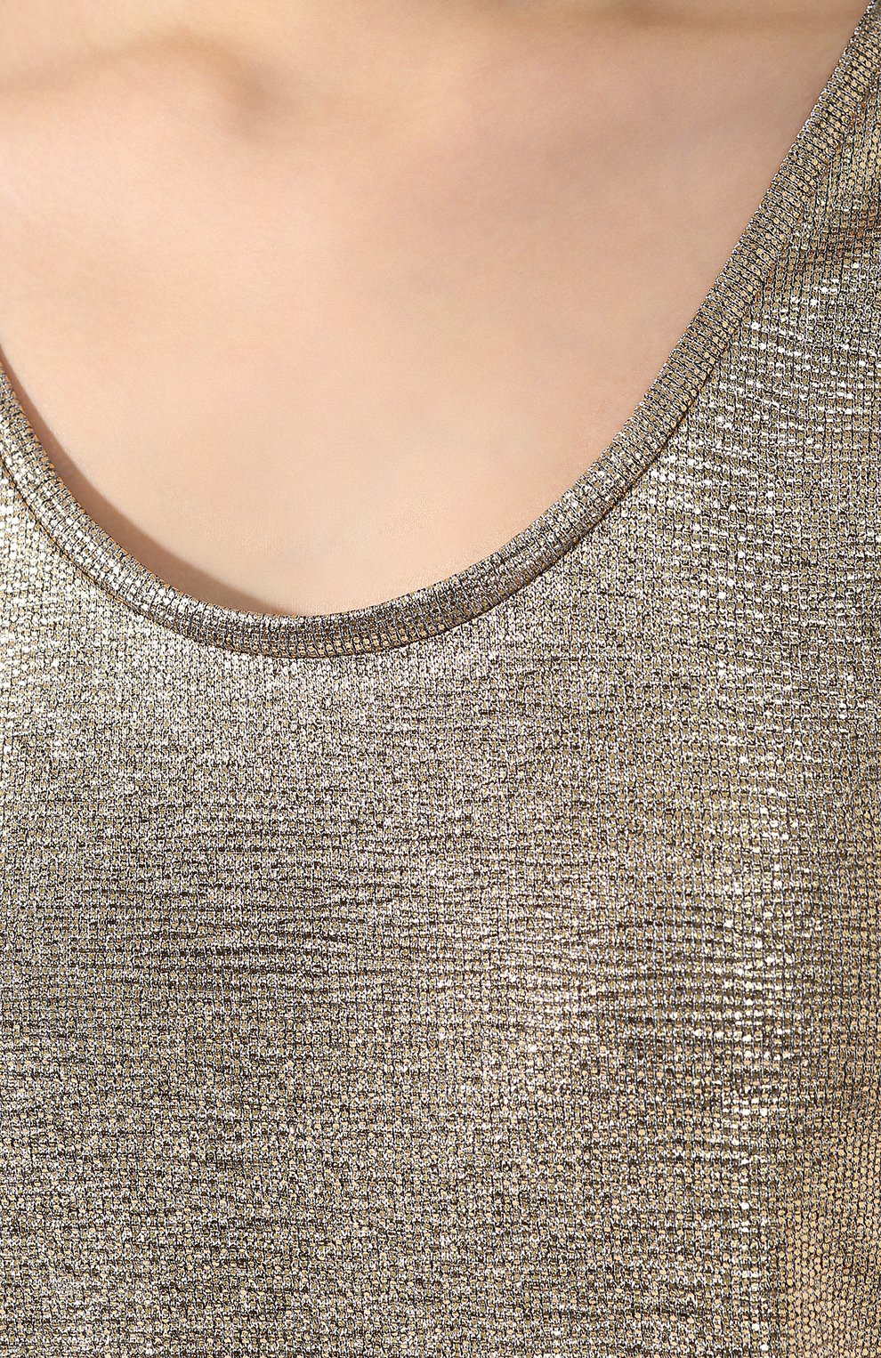 Майка DRIES VAN NOTEN золотого цвета по цене 9950 руб., арт. 201-11122-9110, фото 5 Майка DRIES VAN NOTEN, арт. 201-11122-9110, фото 5