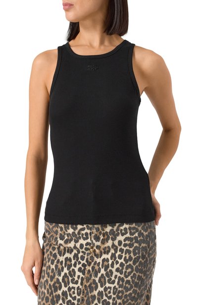 Хлопковая майка GANNI, арт. T3898, фото 3