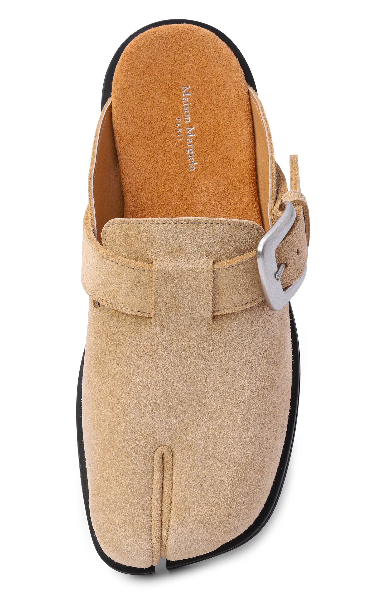 Замшевые сабо tabi MAISON MARGIELA бежевого цвета по цене 132000 руб., арт. S58WP0316/P9026, фото 6 Замшевые сабо tabi MAISON MARGIELA, арт. S58WP0316/P9026, фото 6