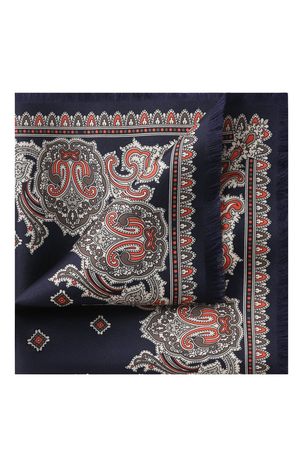 Шелковый платок BRIONI темно-синего цвета по цене 16800 руб., арт. 071D00/P942C, фото 1 Шелковый платок BRIONI, арт. 071D00/P942C, фото 1