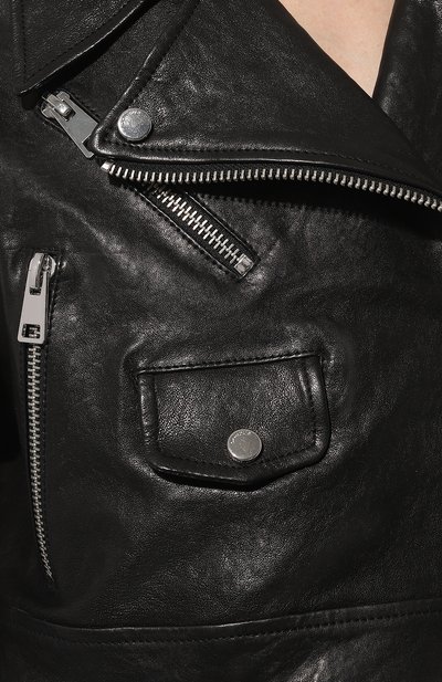 Кожаная куртка DONDUP черного цвета по цене 94150 руб., арт. DJ604/PL0508D XXX, фото 5 Кожаная куртка DONDUP, арт. DJ604/PL0508D XXX, фото 5