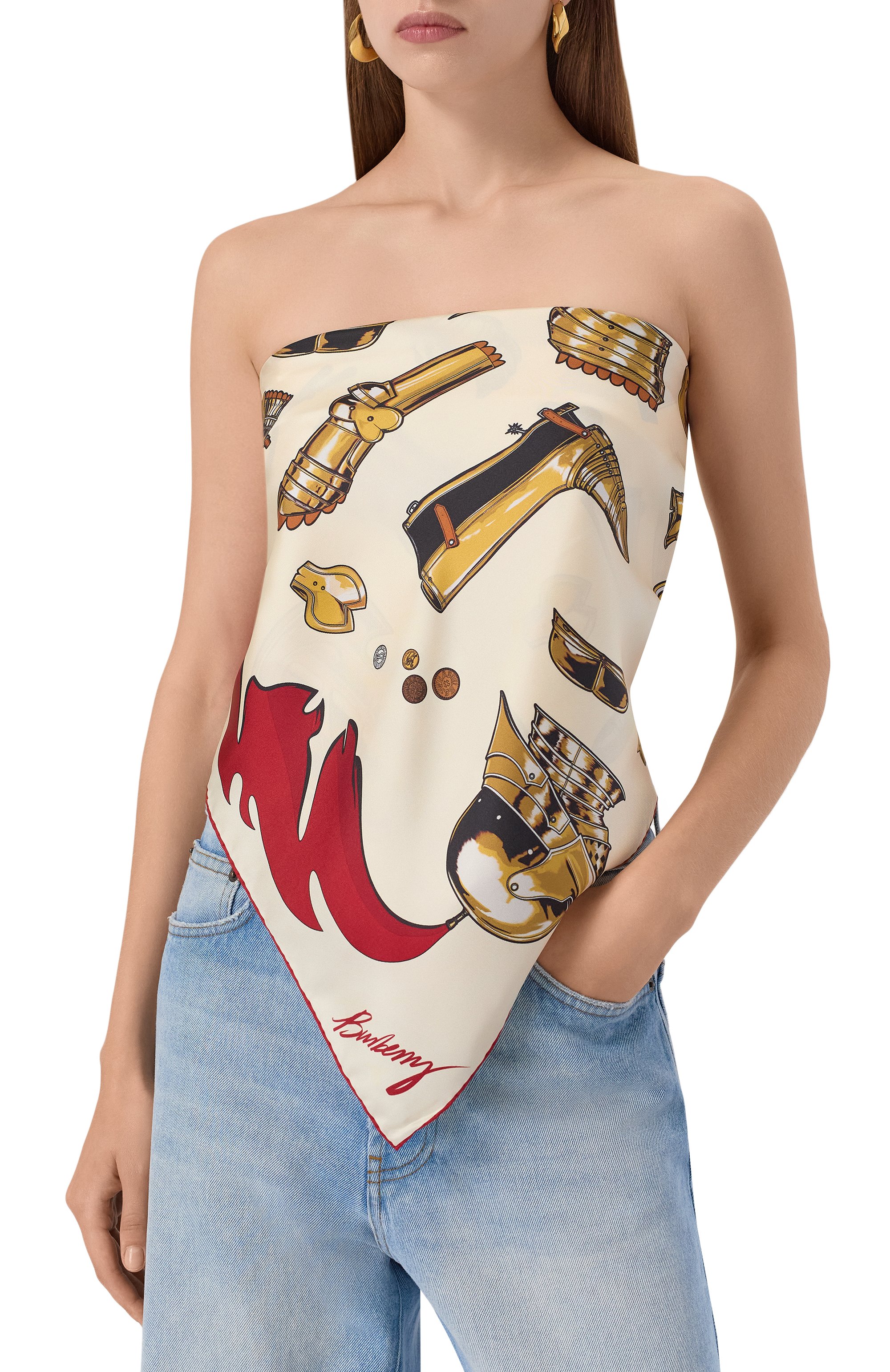 Шелковый платок BURBERRY, арт. 8112314, фото 2