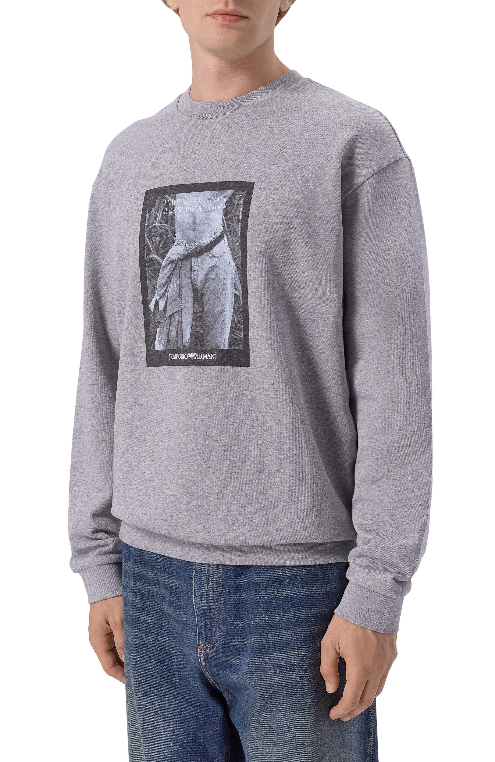 Хлопковый свитшот EMPORIO ARMANI, арт. EM006933/AF27740, фото 3