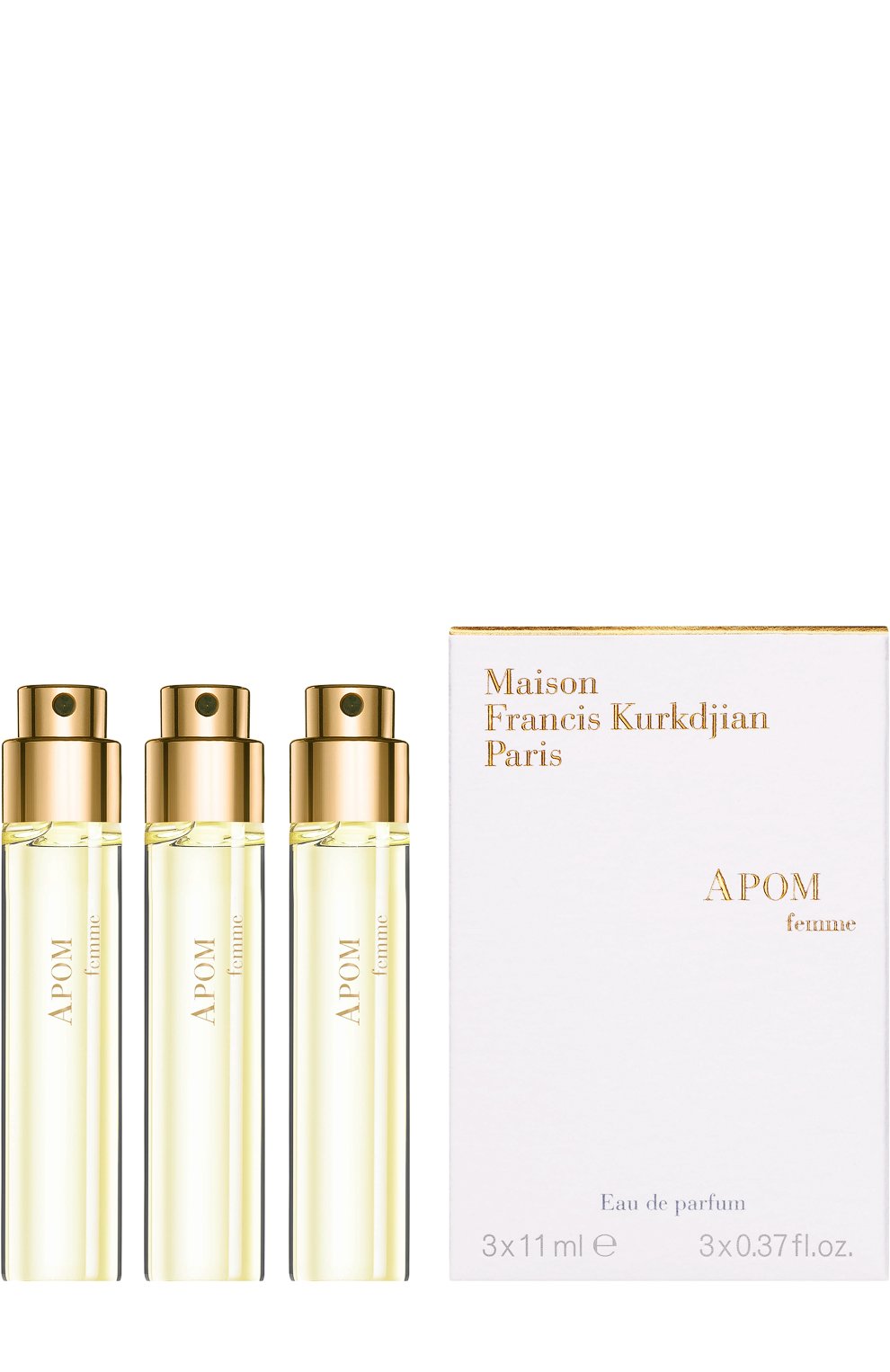 Парфюмерная вода apom (рефил) (3x11ml) MAISON FRANCIS KURKDJIAN бесцветного цвета по цене 6750 руб., арт. 1020405, фото 1 Парфюмерная вода apom (рефил) (3x11ml) MAISON FRANCIS KURKDJIAN, арт. 1020405, фото 1