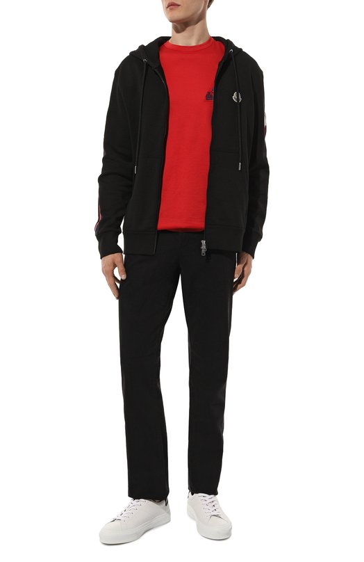 Хлопковая футболка Moncler 8C743-8390Y Красный  8C743-8390Y Фото 2