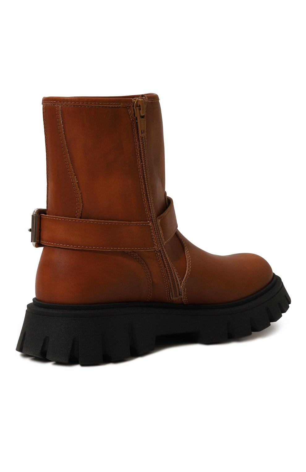 Кожаные ботинки MSGM KIDS светло-коричневого цвета по цене 32700 руб., арт. 78920/36-40, фото 3 Кожаные ботинки MSGM KIDS, арт. 78920/36-40, фото 3