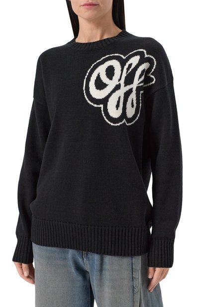 Свитер из хлопка и кашемира OFF-WHITE, арт. 0WHE109S25KNI001, фото 3