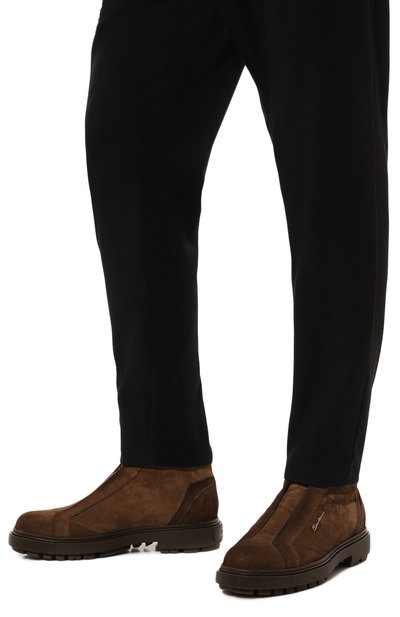 Замшевые ботинки stmoriz SANTONI, арт. MGSG18972DARBGEX, фото 3