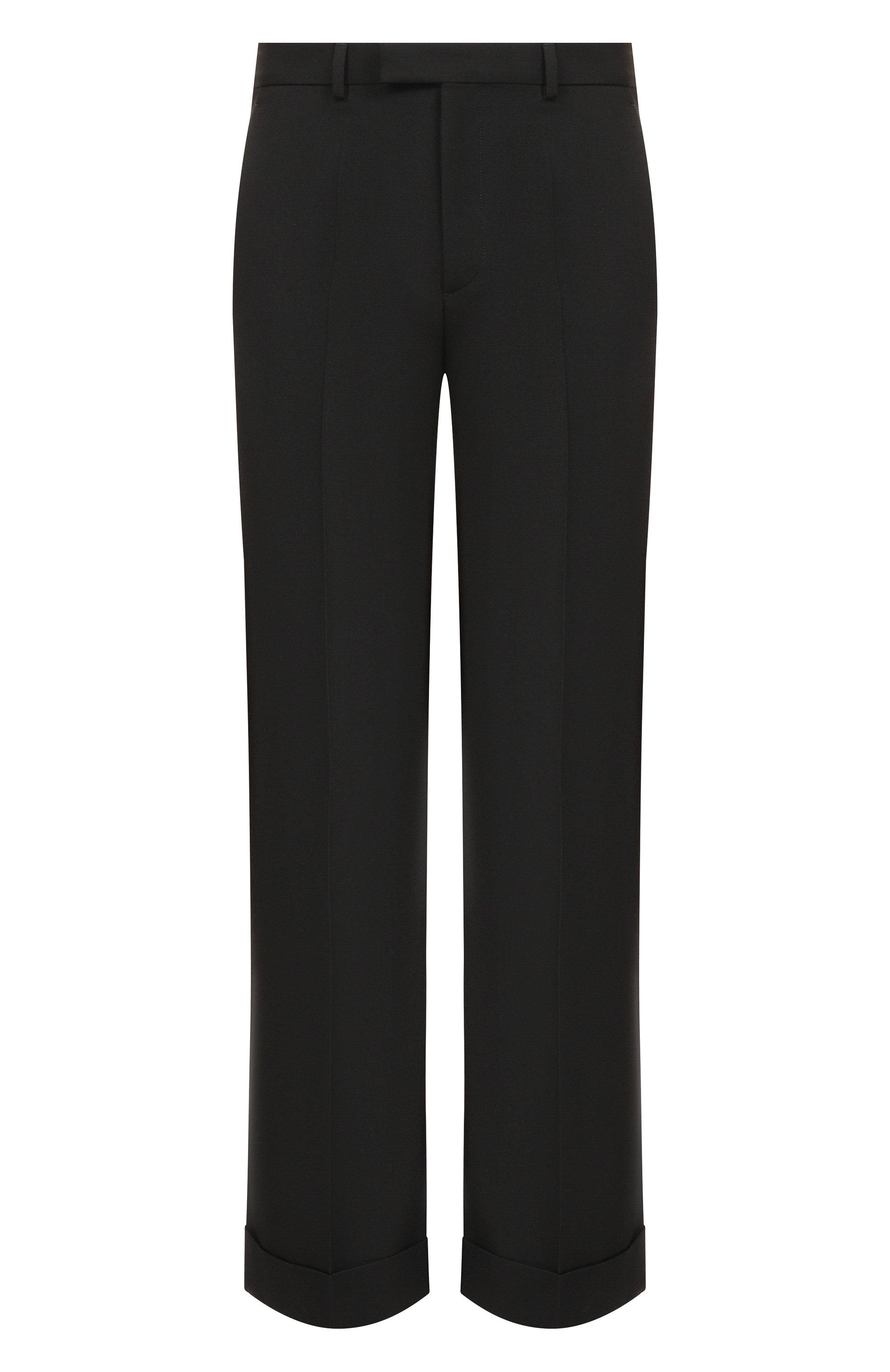 Шерстяные брюки VALENTINO черного цвета по цене 171500 руб., арт. 7V3RBM95/AK8, фото 1 Шерстяные брюки VALENTINO, арт. 7V3RBM95/AK8, фото 1