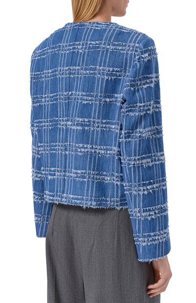 Джинсовый жакет JUUN.J синего цвета по цене 99500 руб., арт. JW6211W03, фото 4 Джинсовый жакет JUUN.J, арт. JW6211W03, фото 4