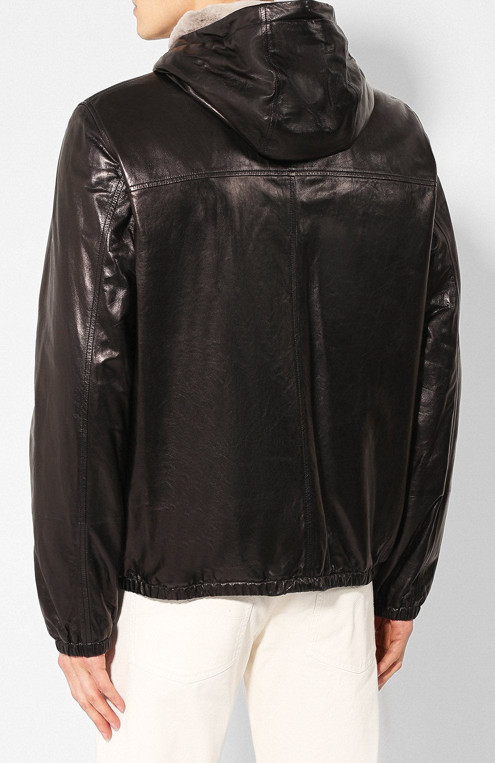 Кожаный бомбер с внутренней отделкой из норки BERLUTI, арт. R15LBL43-001, фото 4