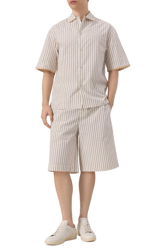 Хлопковые шорты Nanushka NM25SSST10205 Кремовый  NM25SSST10205 Фото 2