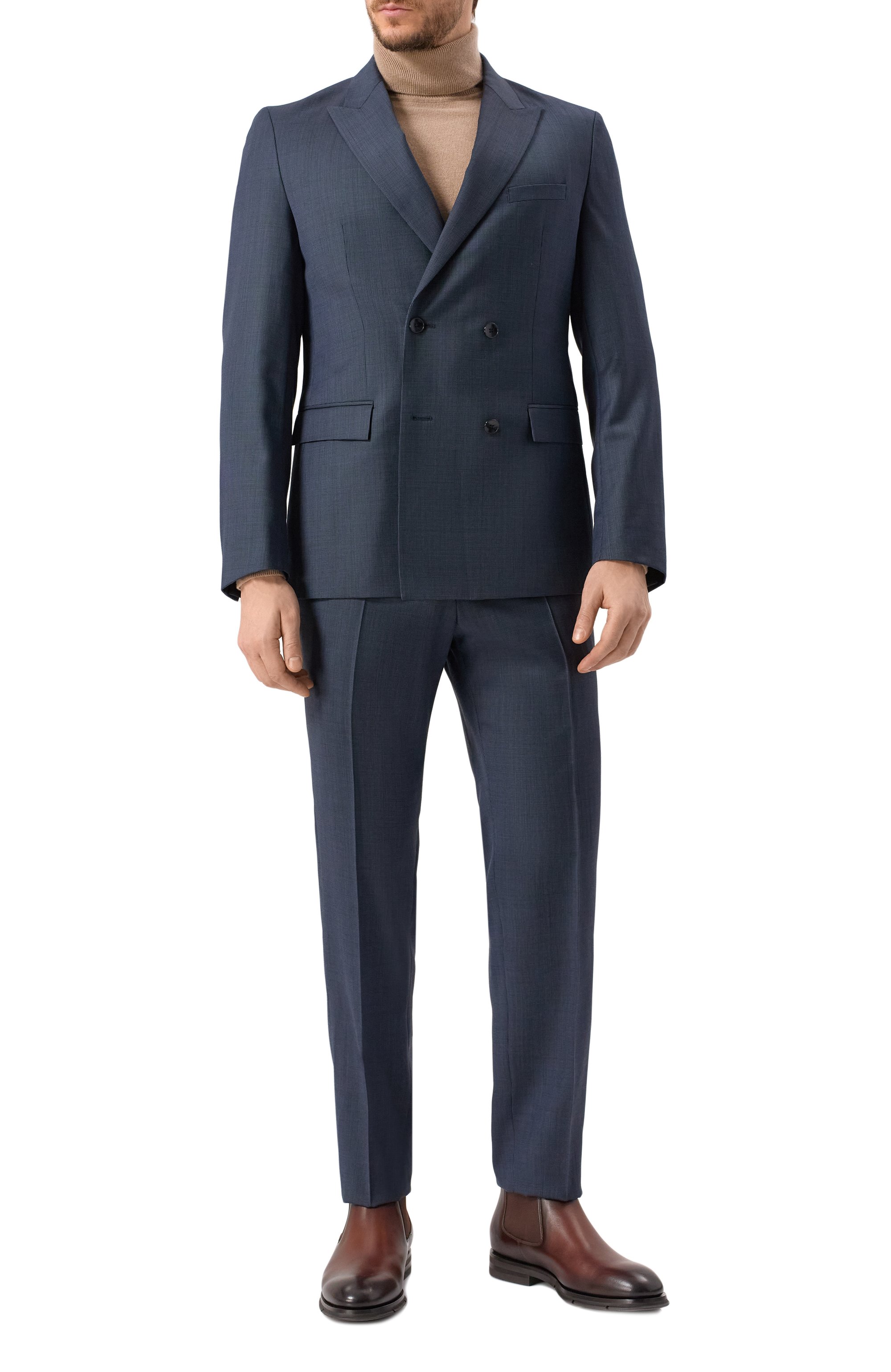 Шерстяной костюм BOSS темно-синего цвета по цене 92400 руб., арт. 50518118, фото 2 Шерстяной костюм BOSS, арт. 50518118, фото 2