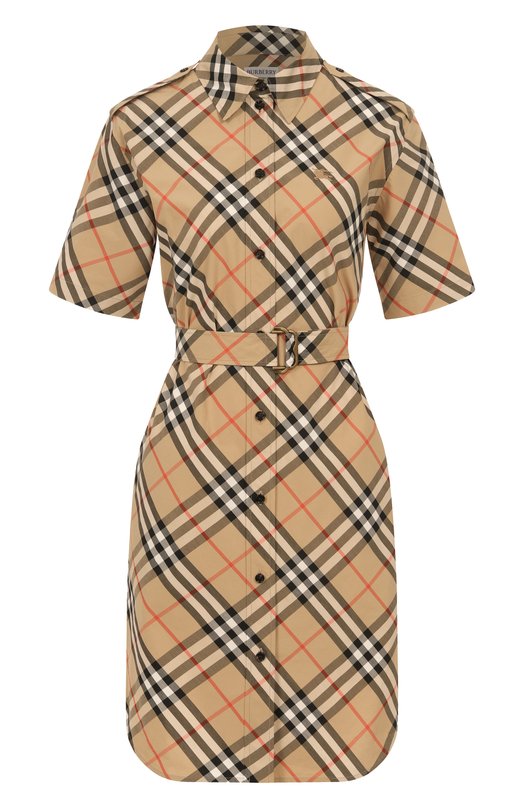 Хлопковое платье Burberry 8111701 Бежевый 8111701