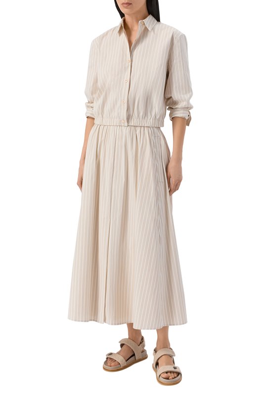 Текстильные сандалии Emporio Armani EW004049/AF21970 Бежевый  EW004049/AF21970 Фото 3